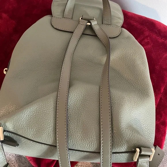 MICHAEL KORS - Green/Olive Leather Backpack - Like New - Picture 7 of 7